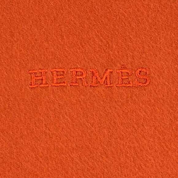 HERMES Authentic Orange Scarf - Picture 5 of 9